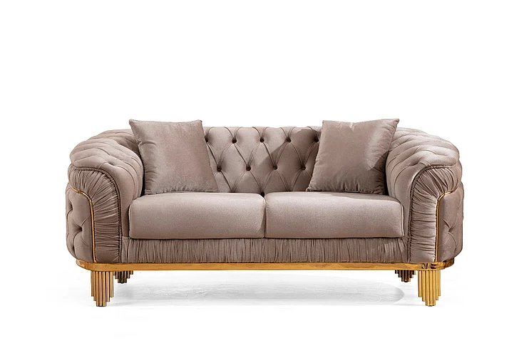 Galaxy Home Vanessa Loveseat in Taupe 698781233245