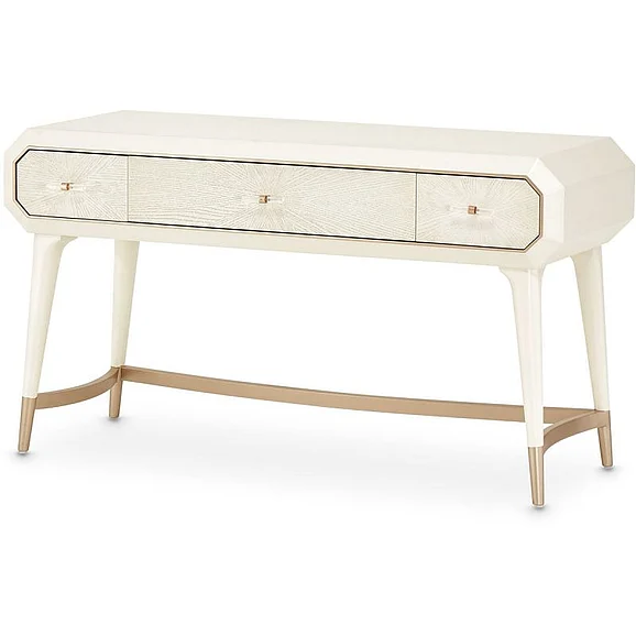 AICO La Rachelle Vanity Desk in Medium Champagne 9034058-136