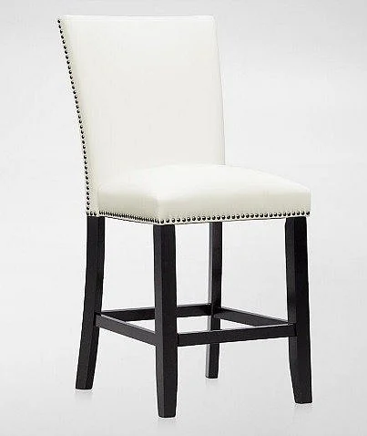 Artemis ('Formerly Known as Camilla') PU Counter Chair (Black Legs) in White VCM540CCWN