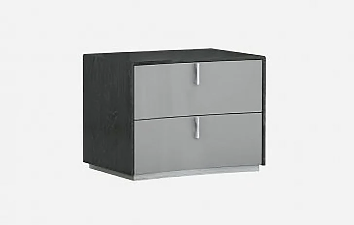 J&M Vera 2 Drawer Nightstand in Grey Lacquer 17987-NS PROMO