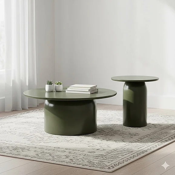 LH Home Courtyard Vision 2pc Coffee Table Set in Verde