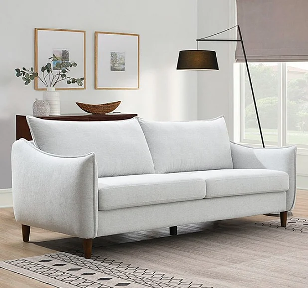 Furniture of America Vermon Sofa in Light Gray FM61004LG-SF