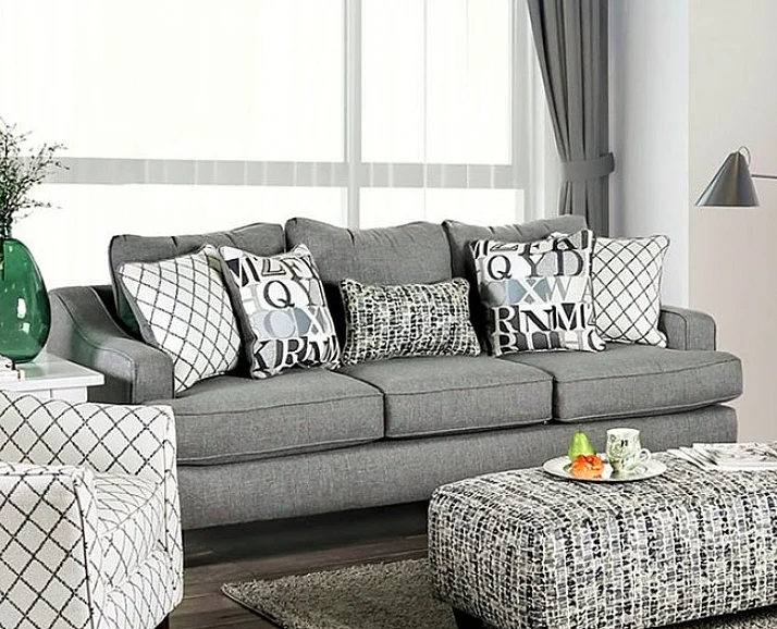 Furniture of America Verne Sofa in Bluish Gray SM8330-SF
