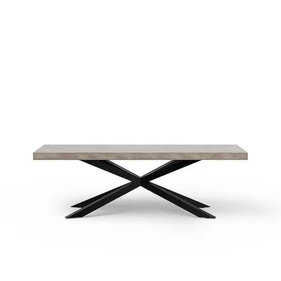 Urbia Mixx Hunter Dining Table - Black Frame - Dark Grey Top VGS-HUNTER-DT