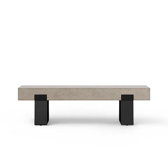 Urbia Mixx Industrial Bench - Black Legs - Dark Grey Seat VGS-INDST-BENCH