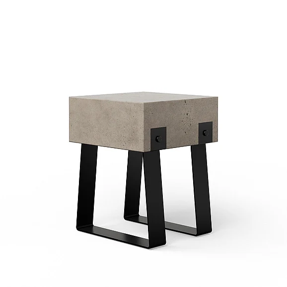 Urbia Mixx Industrial Stool - Black Legs - Dark Grey Seat VGS-INDST-STOOL