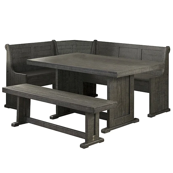 Sunset Trading Sunny Dining Nook Table Set in Gray VH-1890-G
