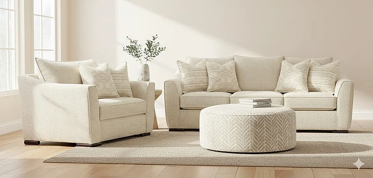 Southern Motion Vibrant Vision 2pc Living Room Set in Oatmeal