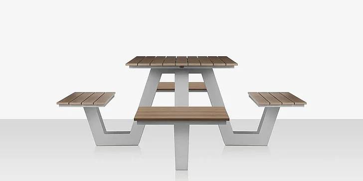 DecoScape Napa Square Picnic Table SF-2405-360-UMB