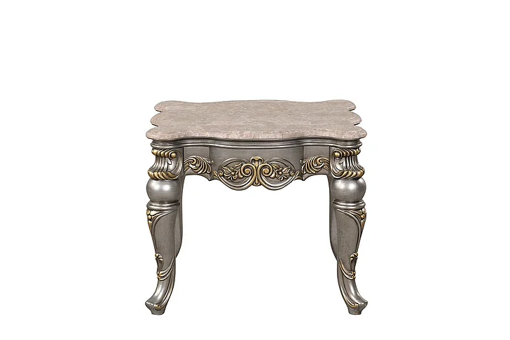 Cosmos Violet End Table Silver 4090SIVIO