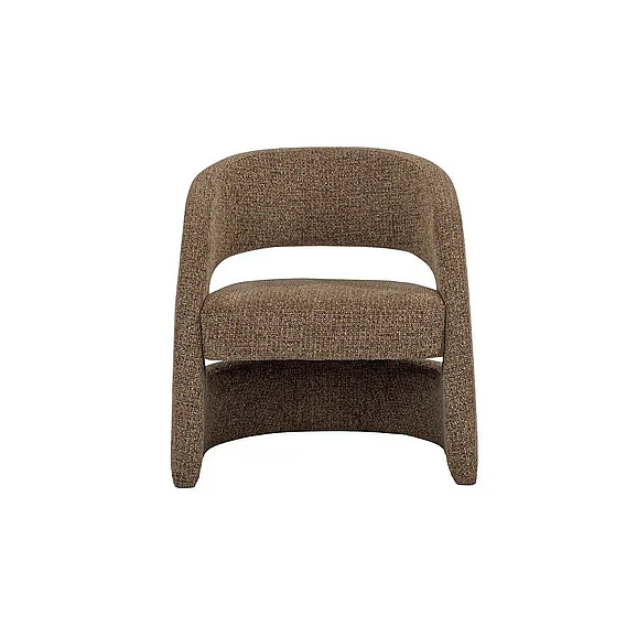 LH Home Lotus Virgo Club Chair in Chocolate VIR037-CHO