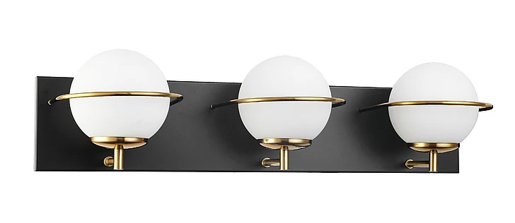 Vinci Lighting Ricci Vanity Lights in Aged Brass/Black VL1002-3AB/BK