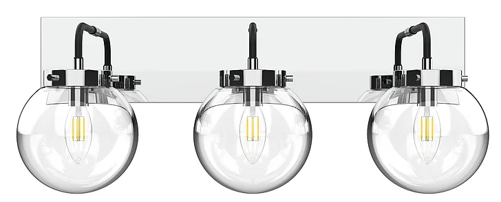 Vinci Lighting Bianca Vanity Lights in Chrome/Black VL1718-3CH/BKCL