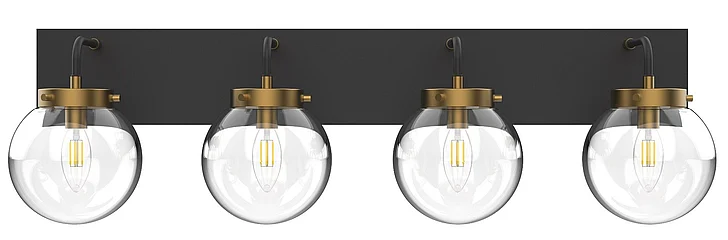 Vinci Lighting Bianca Vanity Lights in Aged Brass/Black VL1718-4AB/BKCL