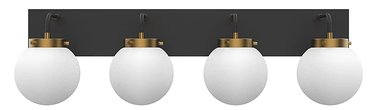 Vinci Lighting Bianca Vanity Lights in Aged Brass/Black VL1718-4AB/BKOP