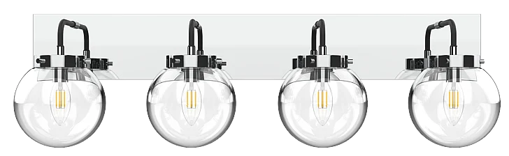 Vinci Lighting Bianca Vanity Lights in Chrome/Black VL1718-4CH/BKCL