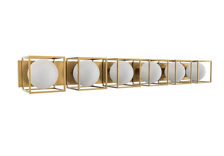 Vinci Lighting Luna Vanity Lights in Aged Brass VL1857-6AB