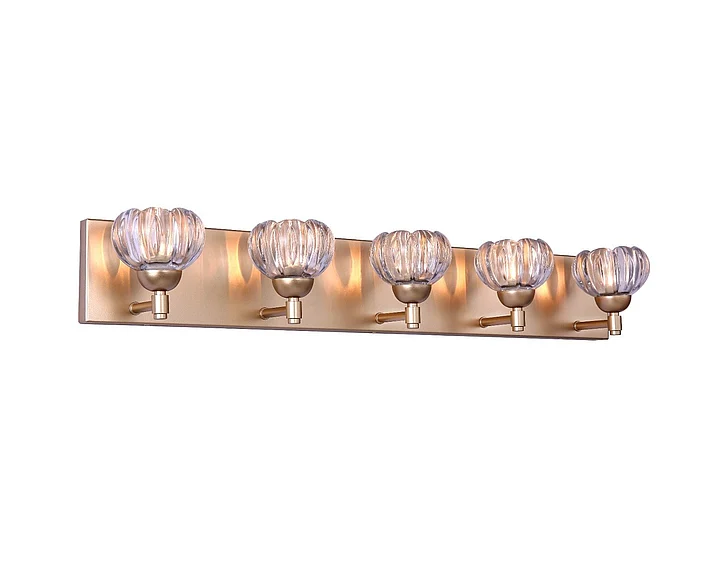 Vinci Lighting Lotus Vanity Lights in Satin Brass VL5118-5SB