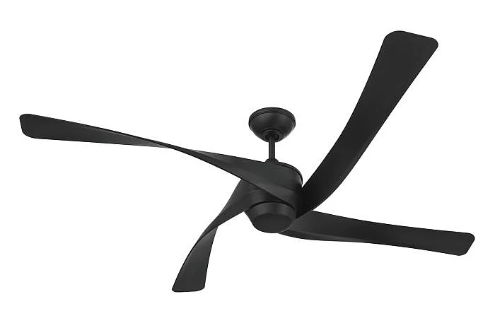 Craftmade Venn 58" 4-Blade Indoor/Outdoor (Damp) Ceiling Fan in Flat Black VNN58FB4