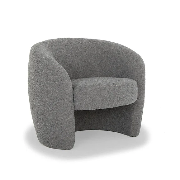 Urbia Metro Blythe Accent Chair - Bouclé Charcoal Upholstery VSD-BLY-C-CHAR CLOSEOUT