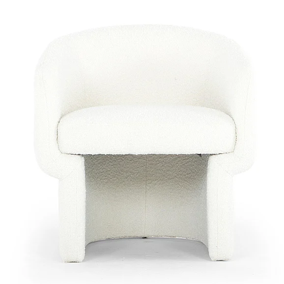 Urbia Metro Jessie Accent Chair - White Bouclé Upholstery VSD-JES-C-WHT CLOSEOUT