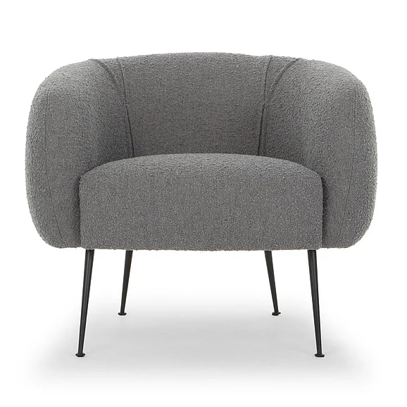 Urbia Metro Sepli Accent Chair - Black Legs - Charcoal Bouclé Upholstery VSD-SEPLI-C-CHAR CLOSEOUT