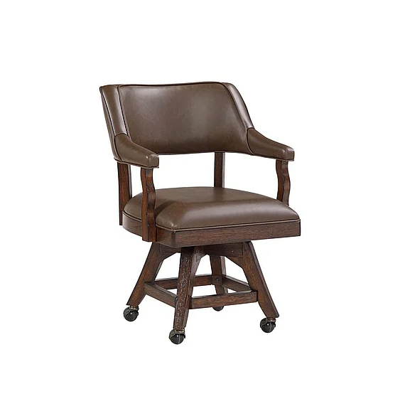 ECI Gettysburg Deluxe Swivel Game Chair with Castors in Dark Distressed S0583-05-SWC