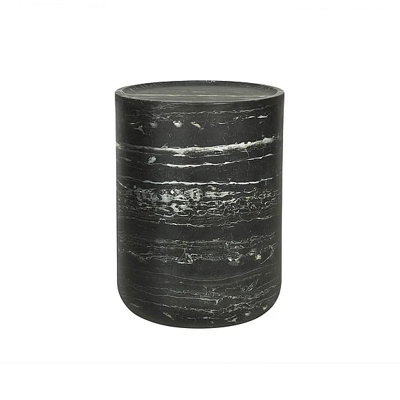 LH Home Geri Side Table in Black Marble VT082-BLK