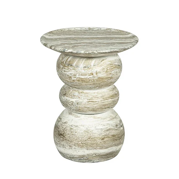 LH Home Courtyard Temple Side Table in Grey Mist VT104-GRY