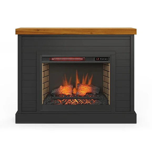 Legends Washington Fireplace Mantel in Black/Whiskey WA5112.SWK