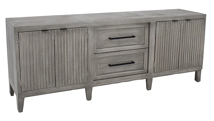 Split Nickel Warren 75" TV Stand Dove Gray MIC-WARREN-TV75 | W4DG175