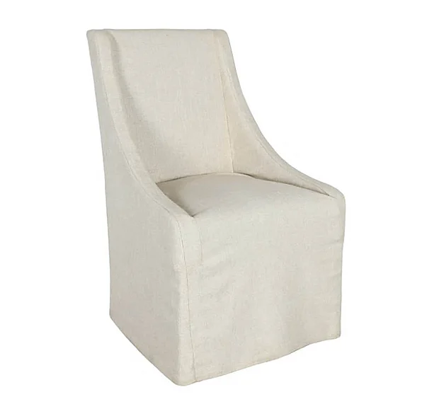 Classic Home Warwick Rolling Wingback Dining Chair in Oatmeal 53004329