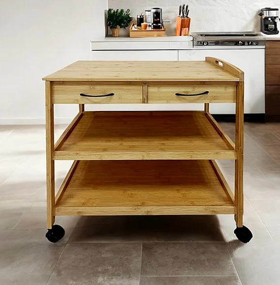 Furniture of America Watter Trolley in Natural GM-5020