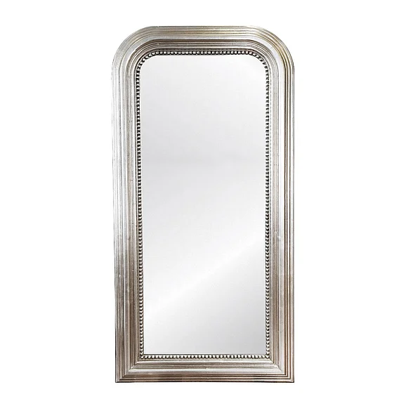 Worlds Away Waverly Silver Leaf Wood Floor Mirror WAVERLY SL