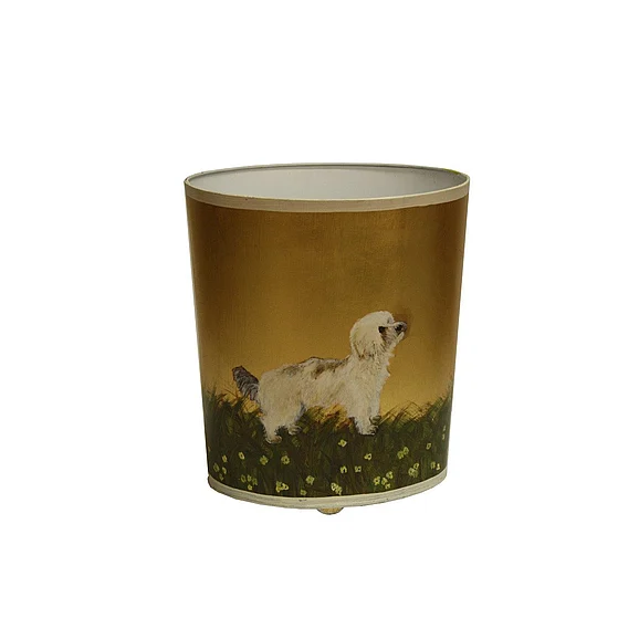 Worlds Away Bichon Bichon Yorkie Wastebasket WBBICHONYORKIE