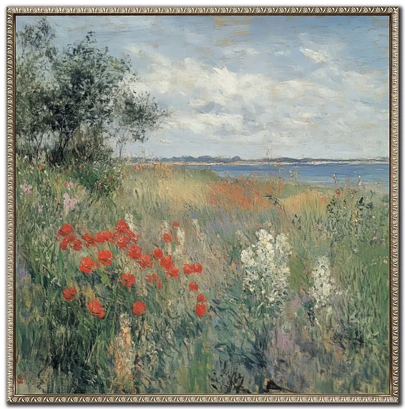 Streamline Art Poppy Field by the Seaside II E864039