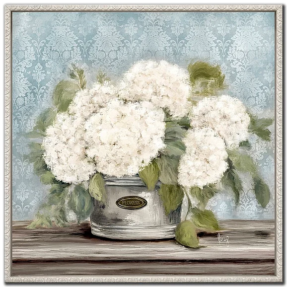 Streamline Art White Hydrangeas E864329
