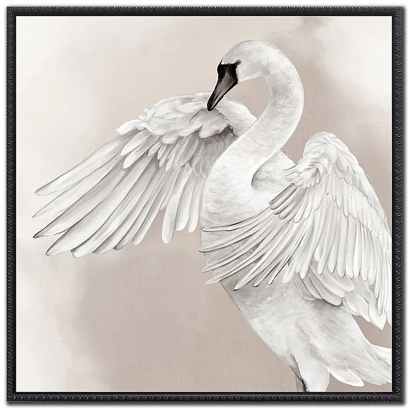 Streamline Art Graceful Swan in Neutral II E864350