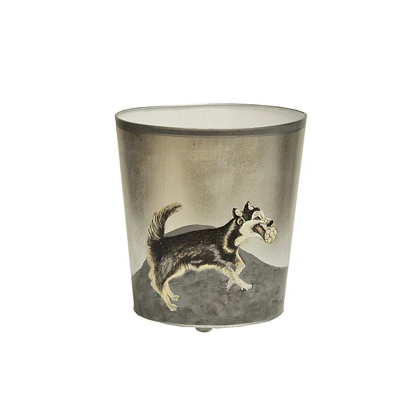 Worlds Away Husky Husky Wastebasket WBHUSKY