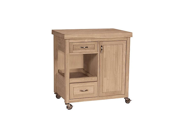 John Thomas Unfinished Castored Kitchen Work Center WC-7B
