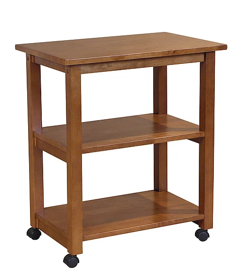 John Thomas Furniture Home Accents Microwave Cart in Oak WC04-185