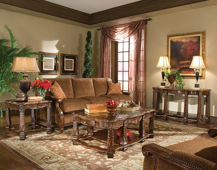 AICO Windsor Court 3pc Occassional Table Set