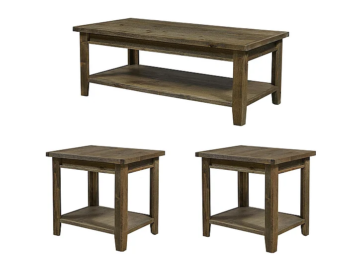 Aspenhome Alder Grove 3pc Occasional Table Set in Brindle