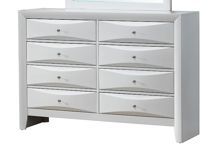 Glory Furniture G1570 8 Drawer Dresser in White G1570-D