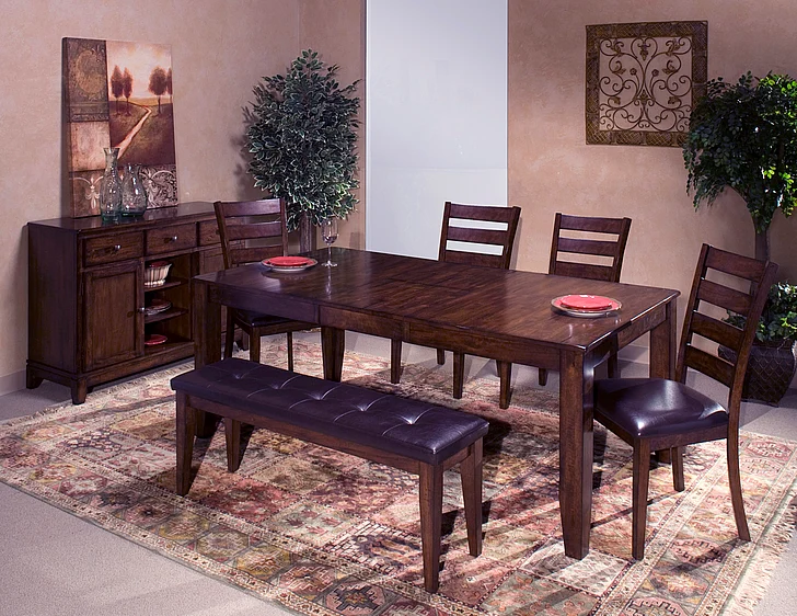 Intercon Furniture Kona 7-Piece Dining Set with Butterfly Leaf in Raisin