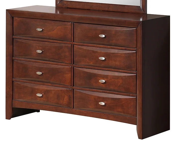 Global Furniture Linda 8 Drawer Dresser in Merlot