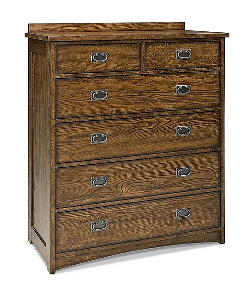 Intercon Furniture Oak Park 6 Drawer Chest in Mission