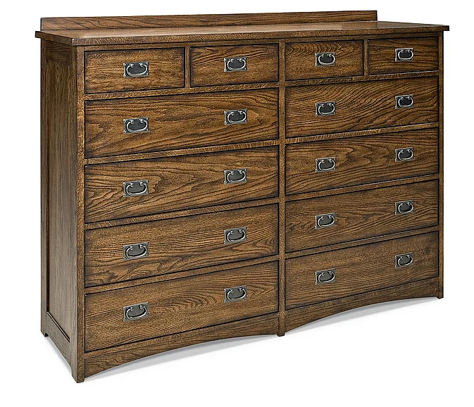 Intercon Furniture Oak Park 12 Drawer Dresser in Mission