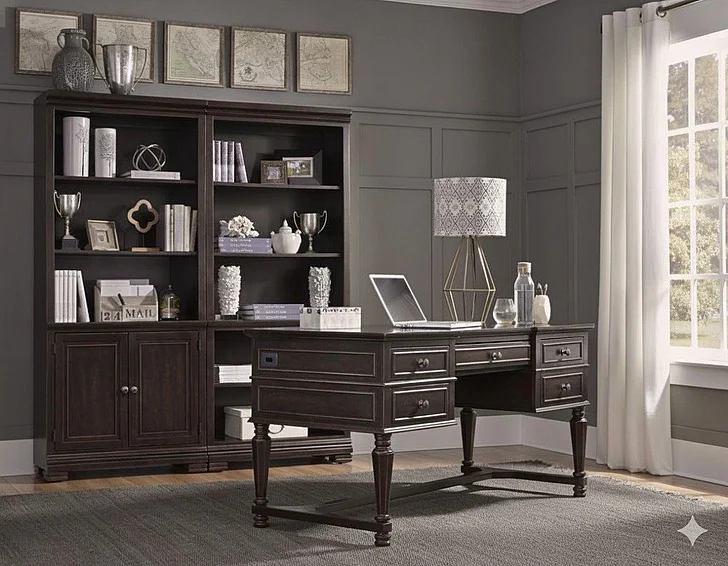 Aspenhome Weston 3pc Office Set in Brown