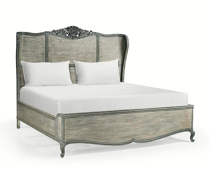 Jonathan Charles William Yeoward Arlingham King Shelter Bed in Chipped Blue Oak 007-1-130-OCB